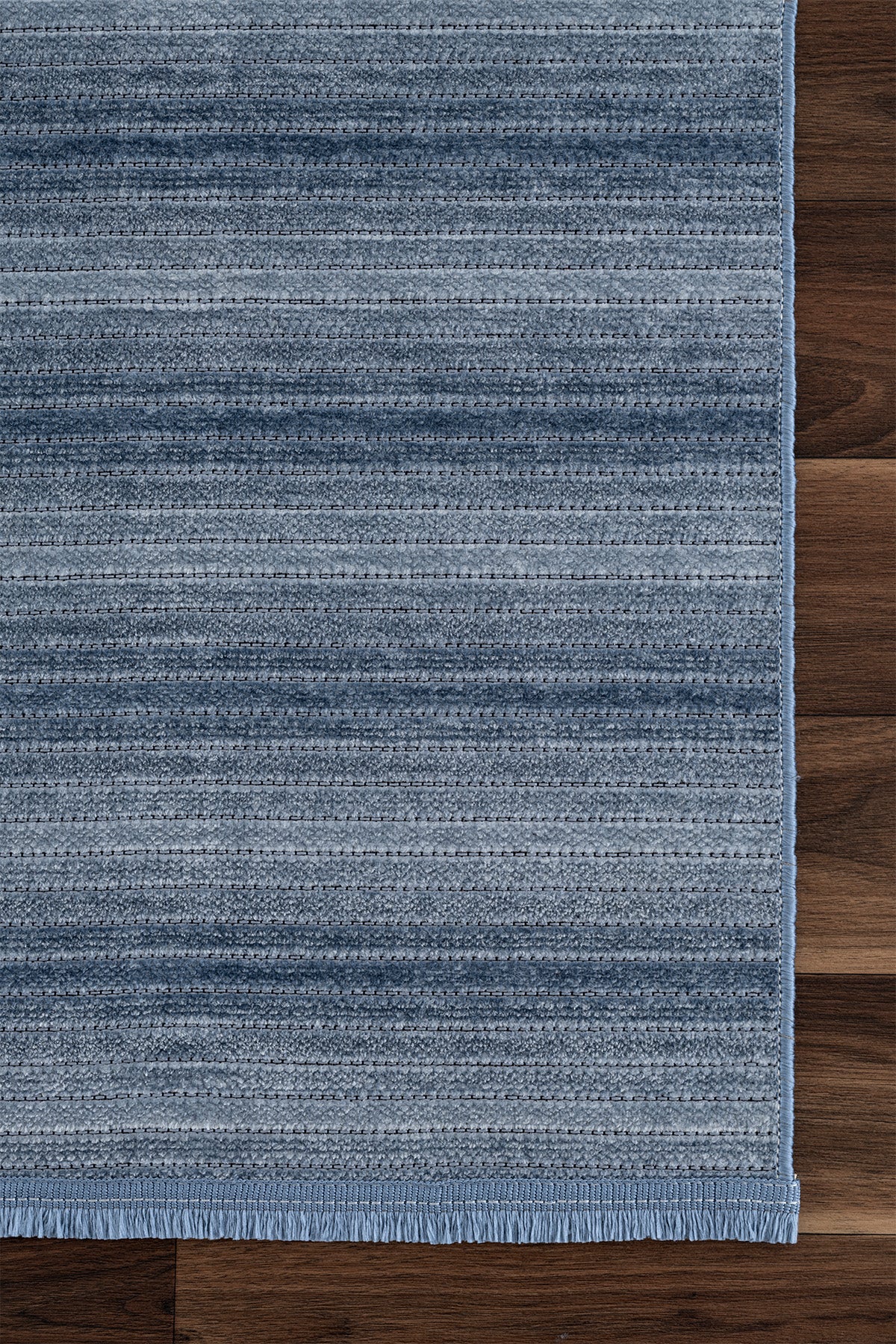 Stripe Mavi Kaymaz Taban Kilim  33013A