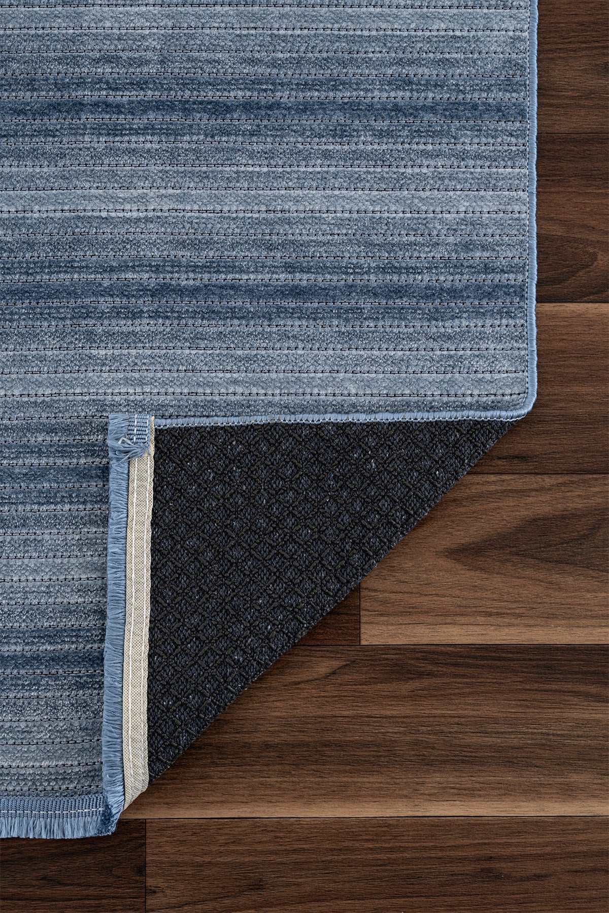 Stripe Mavi Kaymaz Taban Kilim  33013A