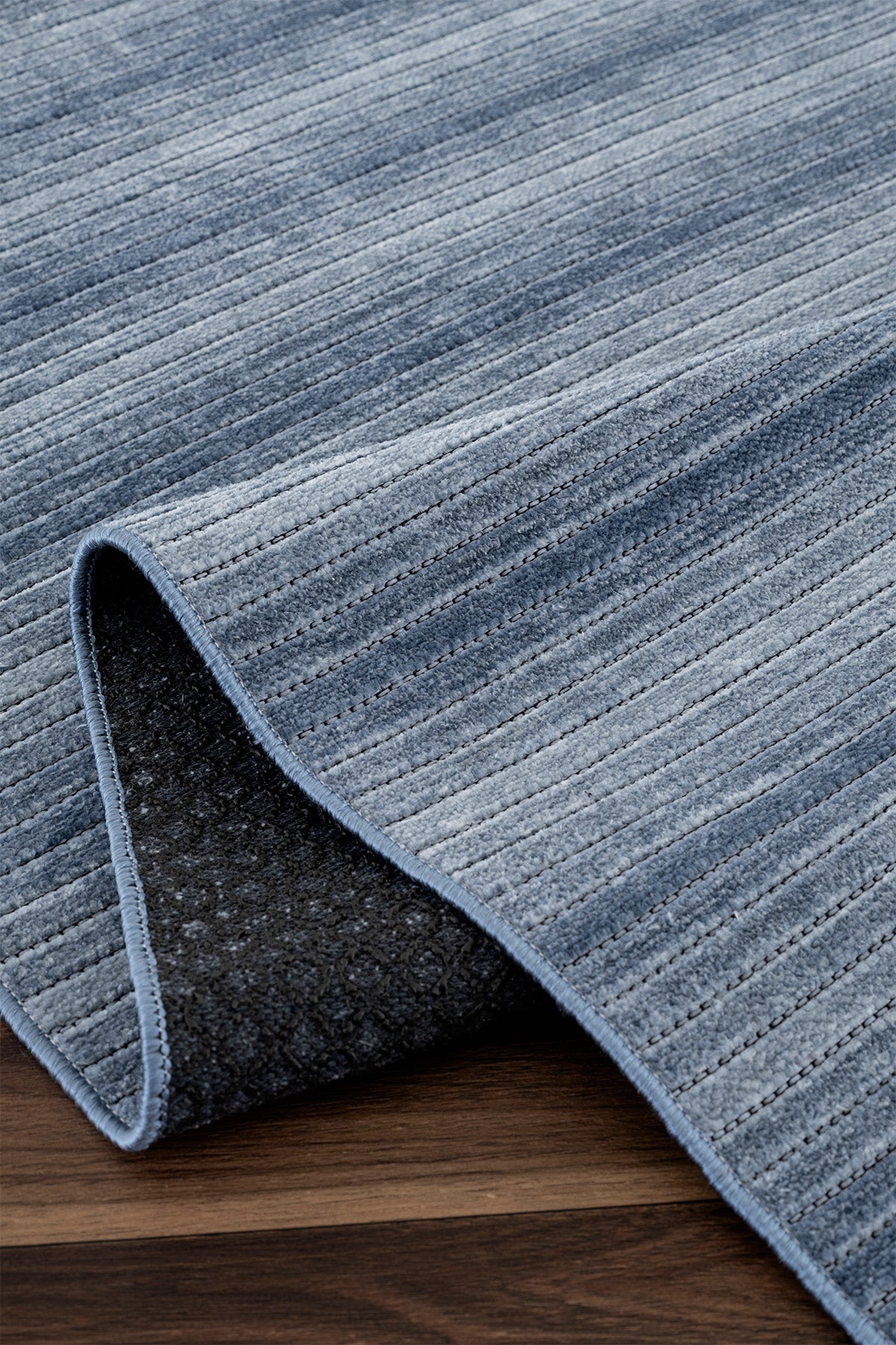 Stripe Mavi Kaymaz Taban Kilim  33013A