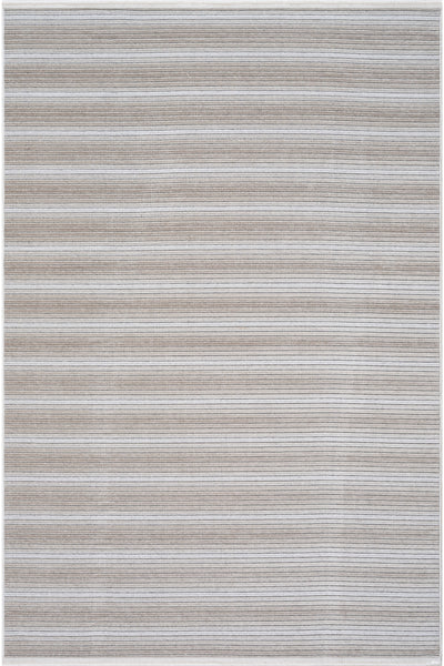 Stripe Krem Kaymaz Taban Kilim 33014A