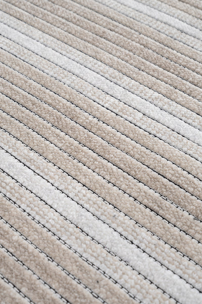 Stripe Krem Kaymaz Taban Kilim 33014A