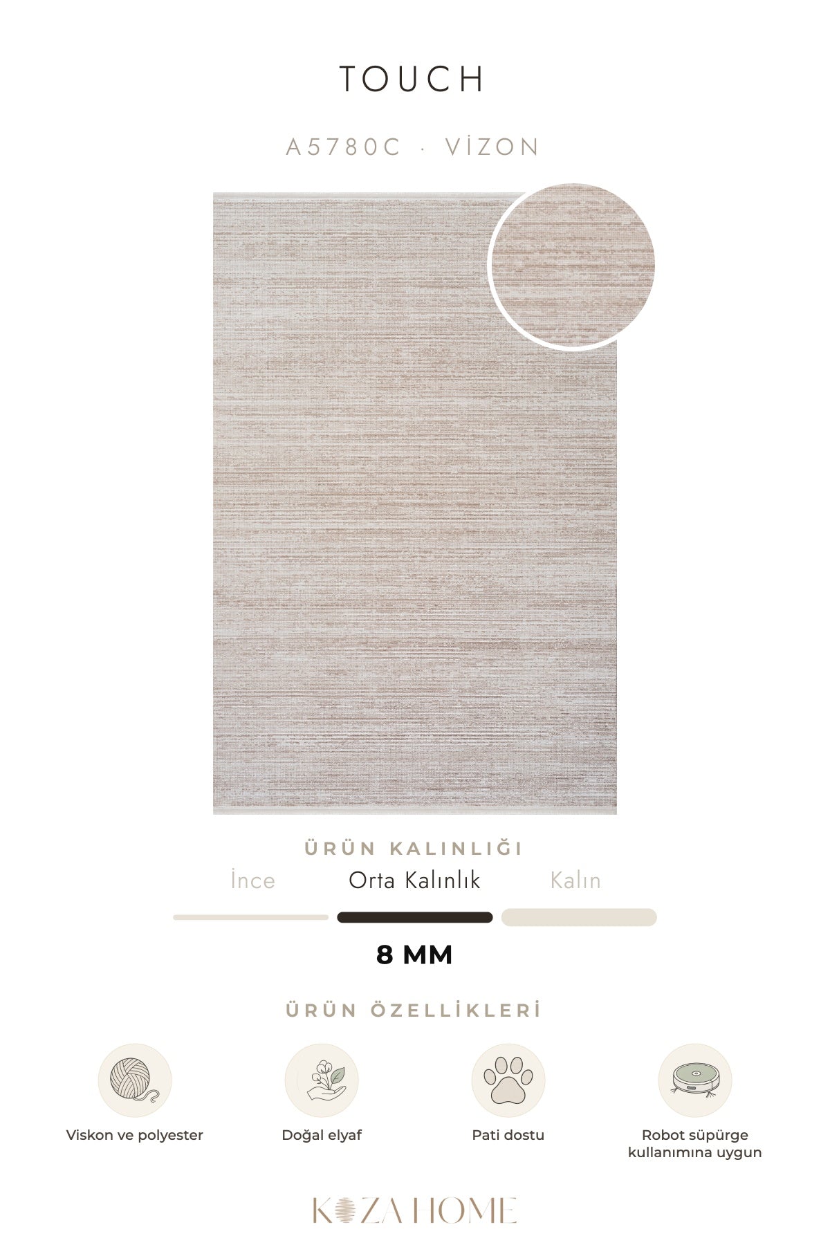 Calvin Klein Touch Vizon Halı A5780C