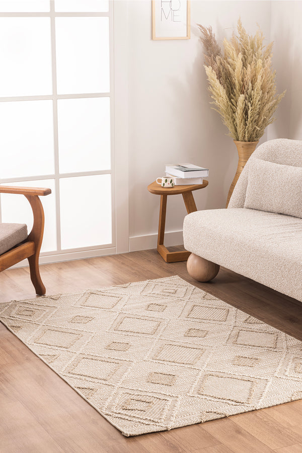 Alba Krem Bej Tozumaz Halı 19246A