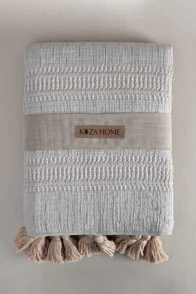 Assos Bej Çift Kişilik Yatak Örtüsü 230x250 5036