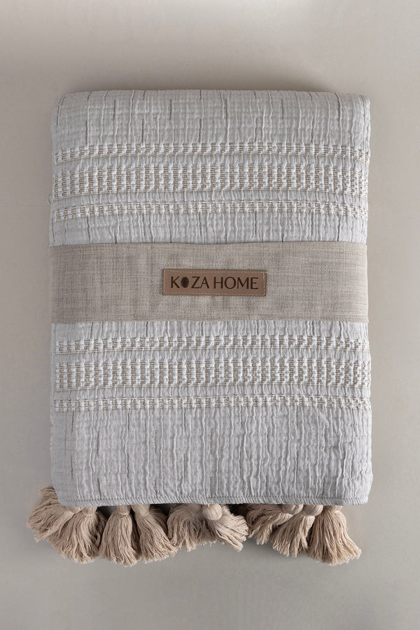 Assos Bej Çift Kişilik Yatak Örtüsü 230x250 5036