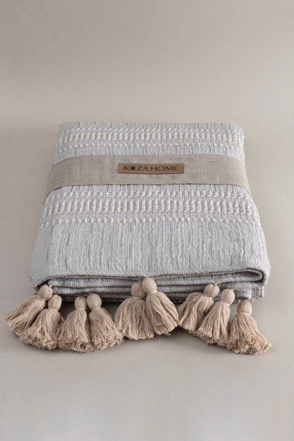 Assos Bej Çift Kişilik Yatak Örtüsü 230x250 5036