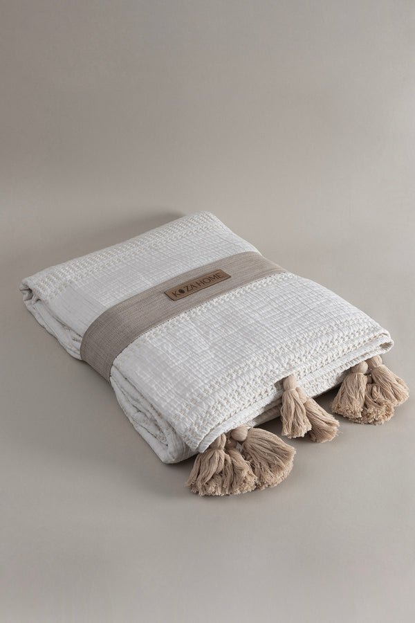 Assos Krem Çift Kişilik Yatak Örtüsü 230x250 5035