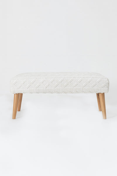 Bliss Krem Kabartma Dokulu Bench 42 X 91 X H 42 Cm 4283