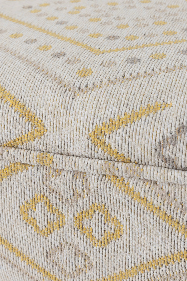 Bliss Sarı Etnik Desenli Krem Bench 40 X 100 X H 47 Cm 4282