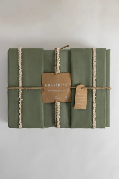 Boho Yeşil Çift Kişilik Nevresim Takımı 200 x 220 7030A