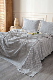 Boho Waffle-Lacivert Tek Kişilik 160 X 240Yatak Örtüsü 50 X 70 - 1 Ad Yastık Kılıfı 7039A