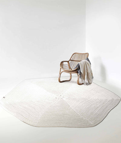 Boulder Beyaz Altıgen Yıkanabilir Halı 69592