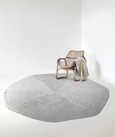 Boulder Gri Altıgen Yıkanabilir Halı 69593