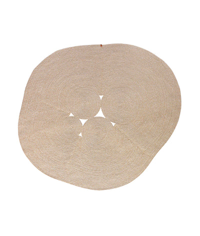 Boulder Bej Elips Yıkanabilir Halı 69594