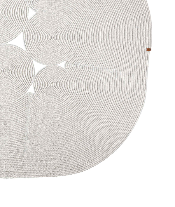 Boulder Beyaz Elips Yıkanabilir Halı 69595