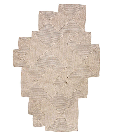 Boulder Bej Kare Yıkanabilir Halı 69588