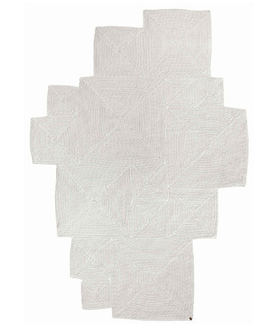 Boulder Beyaz Kare Yıkanabilir Halı 69589