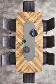 Cesta Amerikan Servis Gri Jüt Düz Runner 37x136 9685