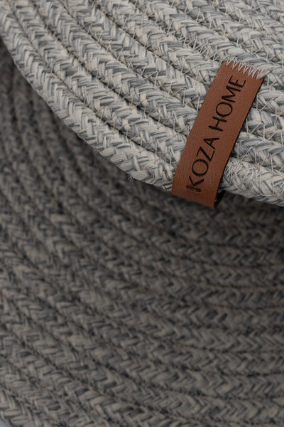 Cesta Amerikan Servis Gri Jüt Düz Supla 37x37 9681