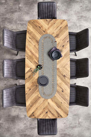 Cesta Amerikan Servis Gri Jüt Dekoratif Runner 37x136 9687