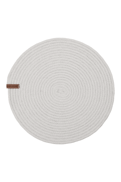 Cesta Amerikan Servis El Yapımı Pamuklu Krem Jüt Örme Dekoratif Düz Supla 37x37cm