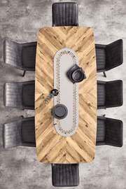 Cesta Amerikan Servis El Yapımı Pamuklu Krem Jüt Örme Dekoratif Runner 37x136cm