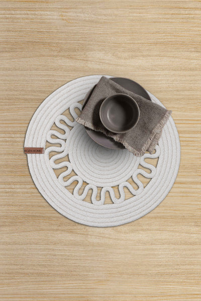 Cesta Amerikan Servis Krem Jüt Dekoratif Supla 37x37 9682