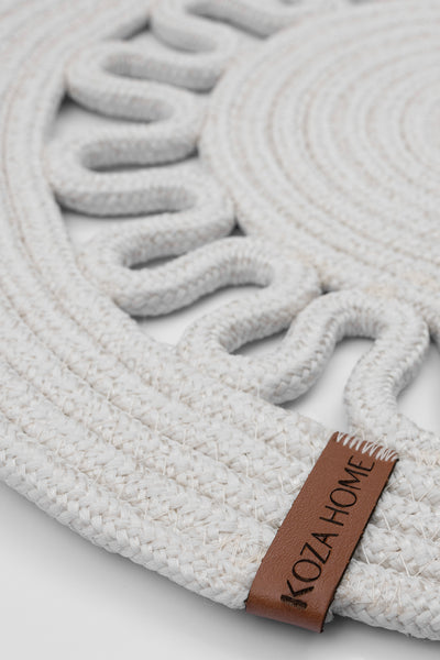 Cesta Amerikan Servis Krem Jüt Dekoratif Supla 37x37 9682