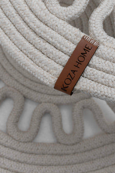 Cesta Amerikan Servis Krem Jüt Dekoratif Supla 37x37 9682