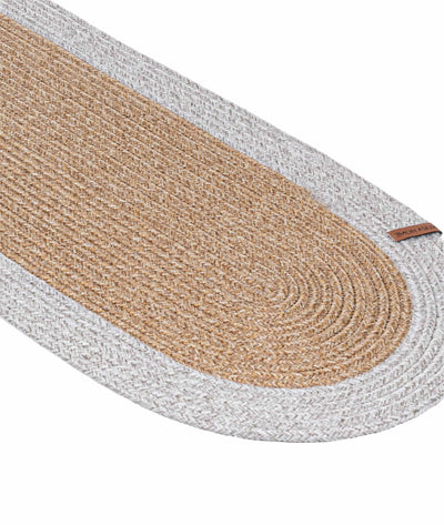 Cesta Amerikan Servis Natural Gri Dekoratif Runner 37x136 9027