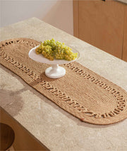 Cesta Amerikan Servis Natural Jüt Dekoratif Runner 37x136 9025