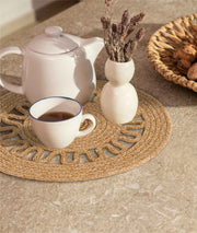 Cesta Amerikan Servis Natural Jüt Dekoratif Supla 37x37 9024