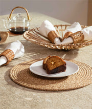 Cesta Amerikan Servis Natural Jüt Düz Supla 37x37 9028