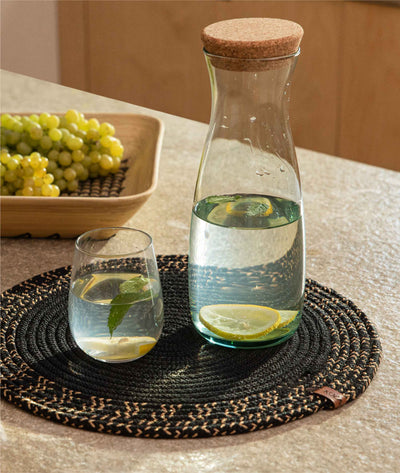 Cesta Amerikan Servis Siyah Jüt Düz Supla 37x37 9030