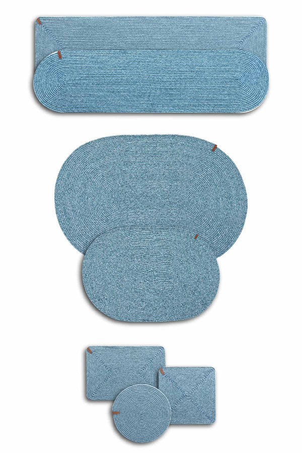 Cesta El Yapımı Turkuaz Kilim 80x120 4005