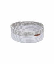 Cesta El Yapımı Beyaz Gri Hasır Sepet 25x45 9040