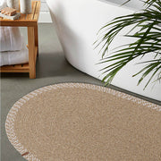 Cesta El Yapımı Natural Bej Jüt Hasır Kilim 9036