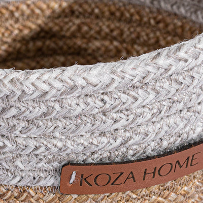 Cesta El Yapımı Natural Gri Hasır Dekoratif 25x45 9019