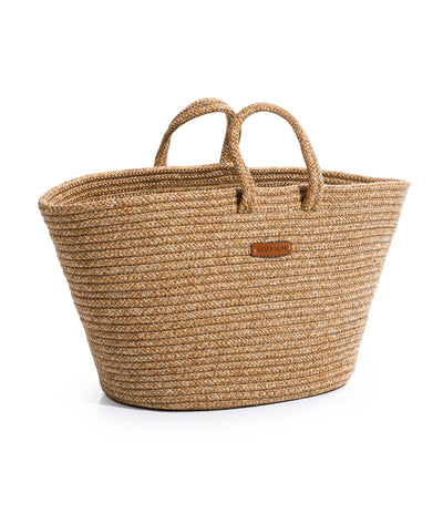 Cesta El Yapımı Natural Hasır Plaj Çantası 26x57