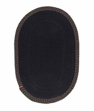 Cesta El Yapımı Siyah Jüt Hasır Kilim 9005