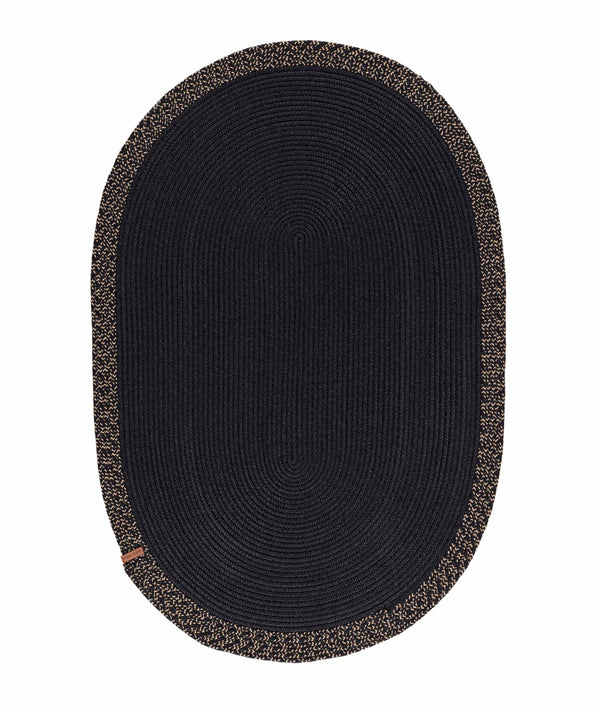 Cesta El Yapımı Siyah Jüt Hasır Kilim 9005