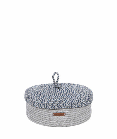 Cesta Gri Lacivert Hasır Sepet 25x34 9008