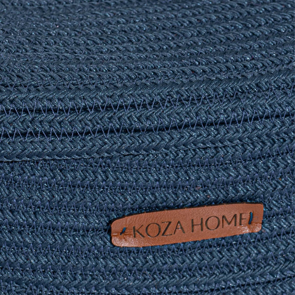 Cesta El Yapımı Lacivert Hasır Sepet 25cmx34cm 9013