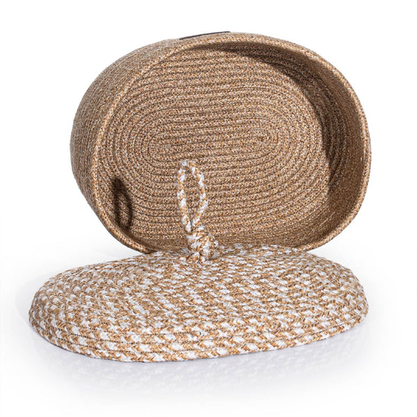 Cesta El Yapımı Natural Bej Sepet 25cmx34cm 9035