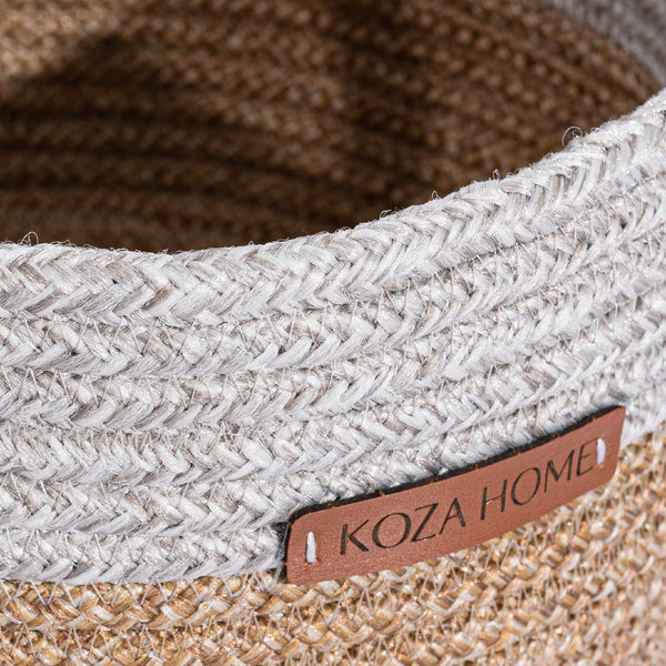 Cesta El Yapımı Natural Gri Sepet 36cmx42cm 9016