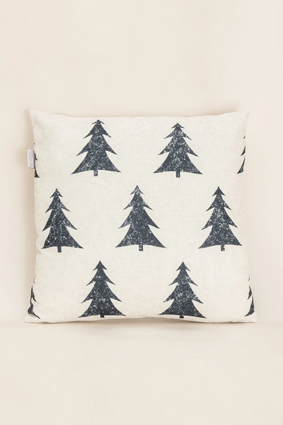Charm Çam Ağacı Baskılı Krem Kırlent 45X45 35252A