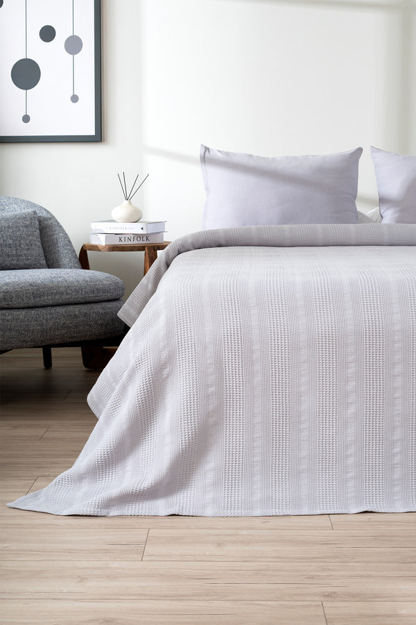 Clara A.Gri Çift Kişilik Pike Takımı 2521