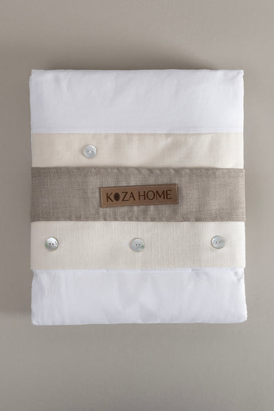 Dave Fildişi Çift Kişilik Nevresim Takımı 4 Yastık 200x220 5043