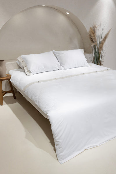 Dave Fildişi Çift Kişilik Nevresim Takımı 4 Yastık 200x220 5043