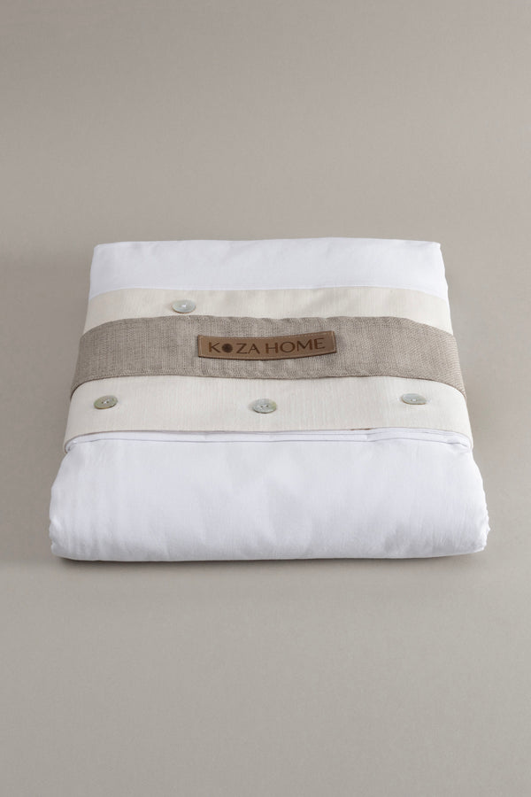 Dave Fildişi Çift Kişilik Nevresim Takımı 4 Yastık 200x220 5043